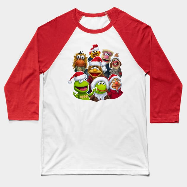 Muppets Christmas Time Baseball T-Shirt by Dandzo